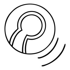 line drawing cartoon tennis ball