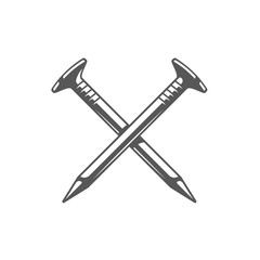 Nails isolated on white background