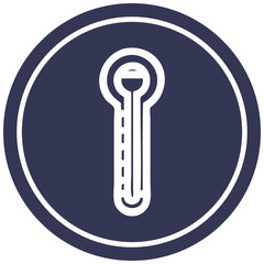 glass thermometer circular icon