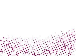 Burgundy red abstract dotted background with copy space and clipping path. Creative halftone pattern, design template and illustration on white background.