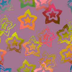 Seamless pattern with textured flowers