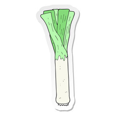 sticker of a cartoon leek