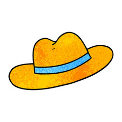 textured cartoon doodle of a hat