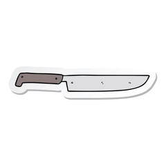 sticker of a cartoon kitchen knife