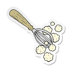sticker of a cartoon whisk