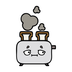 cute cartoon of a toaster