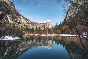 Mirror Lake at winter - Yosemite National Park, California, USA