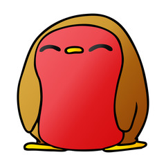 gradient cartoon cute kawaii red robin