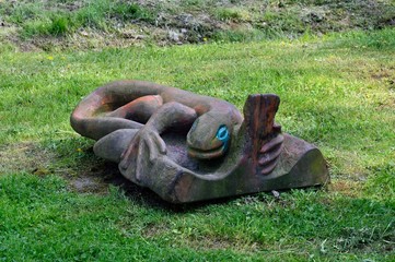 old boots on the grass