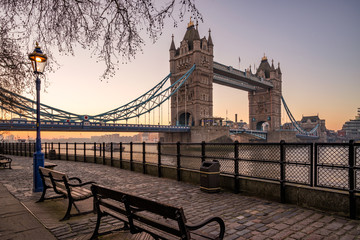 London cityscape with Tower Bridge
