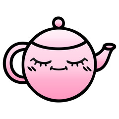 gradient shaded cartoon teapot