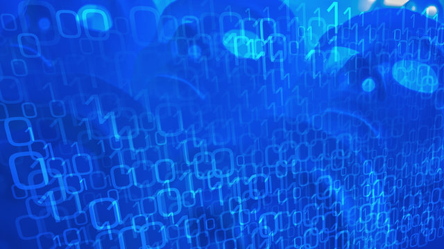 Artificial intelligence news illustration concept, binary code conception