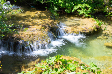 Naklejka na ściany i meble Waterfalls in the Plitvice lakes National Park