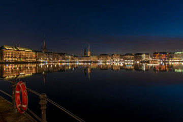 Hamburg, Germany at sunset