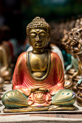 Buddha statue figures sold as a souvenir on a market