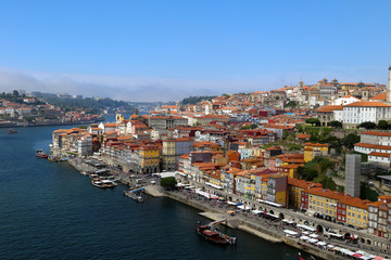 Fototapeta na wymiar View of the Old city of Porto and the Douro river, Portugal