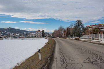 Landscapes streets of Cuneo Italy,