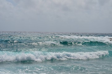 waves breaking on the mexican coast