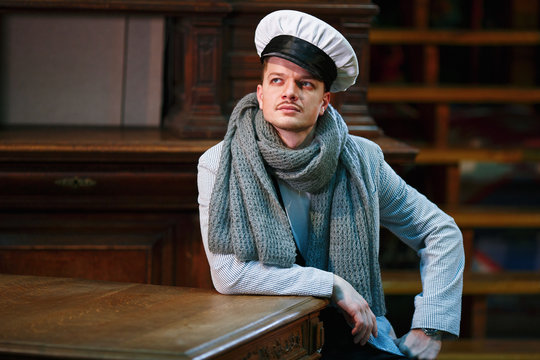 Young theater actor in sailor clothes. Ostap Bender