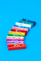 colored wooden mini  clothespins