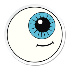 sticker of a cartoon eyeball