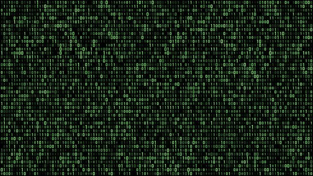 Digital matrix binary flow green