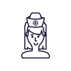 Obraz na płótnie Canvas medical nurse avatar character