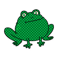 quirky comic book style cartoon frog