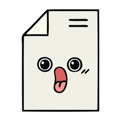 cute cartoon sheet of paper