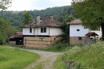 House in traditional Bulgarian style in the village of Bozhentsi (Bulgaria)