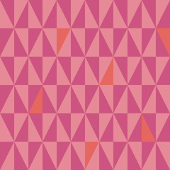 Contemporary small pink and coral triangles geometric design. Vibrant seamless vector pattern with hot summer vibe. Great for wellbeing and beauty products, packaging, giftwrap,fabric, stationery
