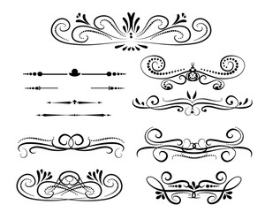 Set of decorative border< dividers