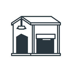 warehouse building isolated icon