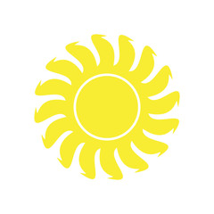 Sun icon on white background for graphic and web design, Modern simple vector sign. Internet concept. Trendy symbol for website design web button or mobile app