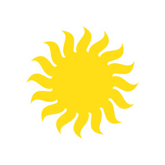Naklejka na ściany i meble Sun icon on white background for graphic and web design, Modern simple vector sign. Internet concept. Trendy symbol for website design web button or mobile app