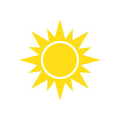 Sun icon on white background for graphic and web design, Modern simple vector sign. Internet concept. Trendy symbol for website design web button or mobile app