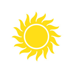 Sun icon on white background for graphic and web design, Modern simple vector sign. Internet concept. Trendy symbol for website design web button or mobile app