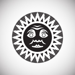 Fototapeta premium Sun icon on white background for graphic and web design, Modern simple vector sign. Internet concept. Trendy symbol for website design web button or mobile app