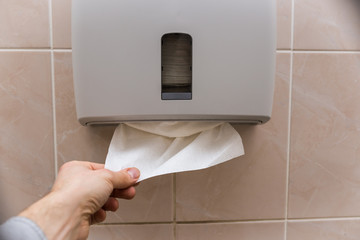  plastic box with tissues paper in the toilet