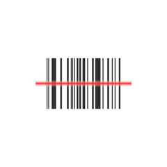 qr scan icon with shadow. concept of encode, matrix, ecommerce, software, access, marketing, scanning. isolated on gray background. flat style trend modern logo design vector illustration