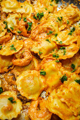 Shrimp Ravioli Vodka Sauce