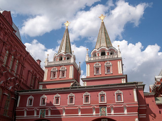 Fototapeta na wymiar Resurrection Gate on Red Square, Moscow, Russia 