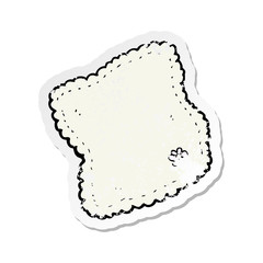 retro distressed sticker of a cartoon handkerchief