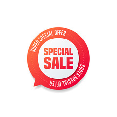 Special Sale Round Shopping Label