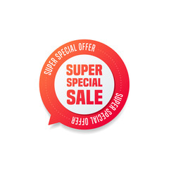 Super Special Sale Round Shopping Label