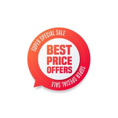 Best Price Offers Round Shopping Label