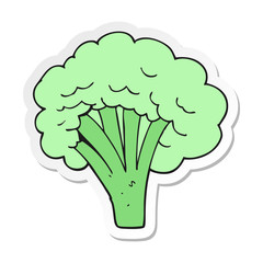 sticker of a cartoon broccoli