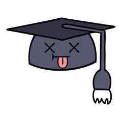 cute cartoon graduation hat