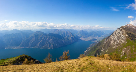 Fototapeta premium View of lake Garda from Monte Baldo