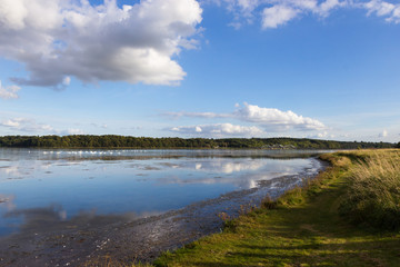 Fototapeta na wymiar View of fjord near Holbaek, Denmark